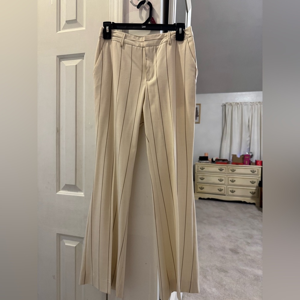 Worthington Cream Pinstripe Dress Pants
